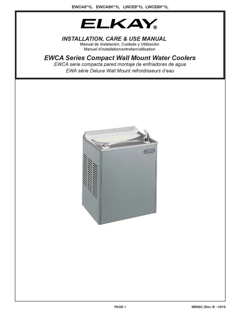 Elkay EWCA8 1L Series Installation manual
