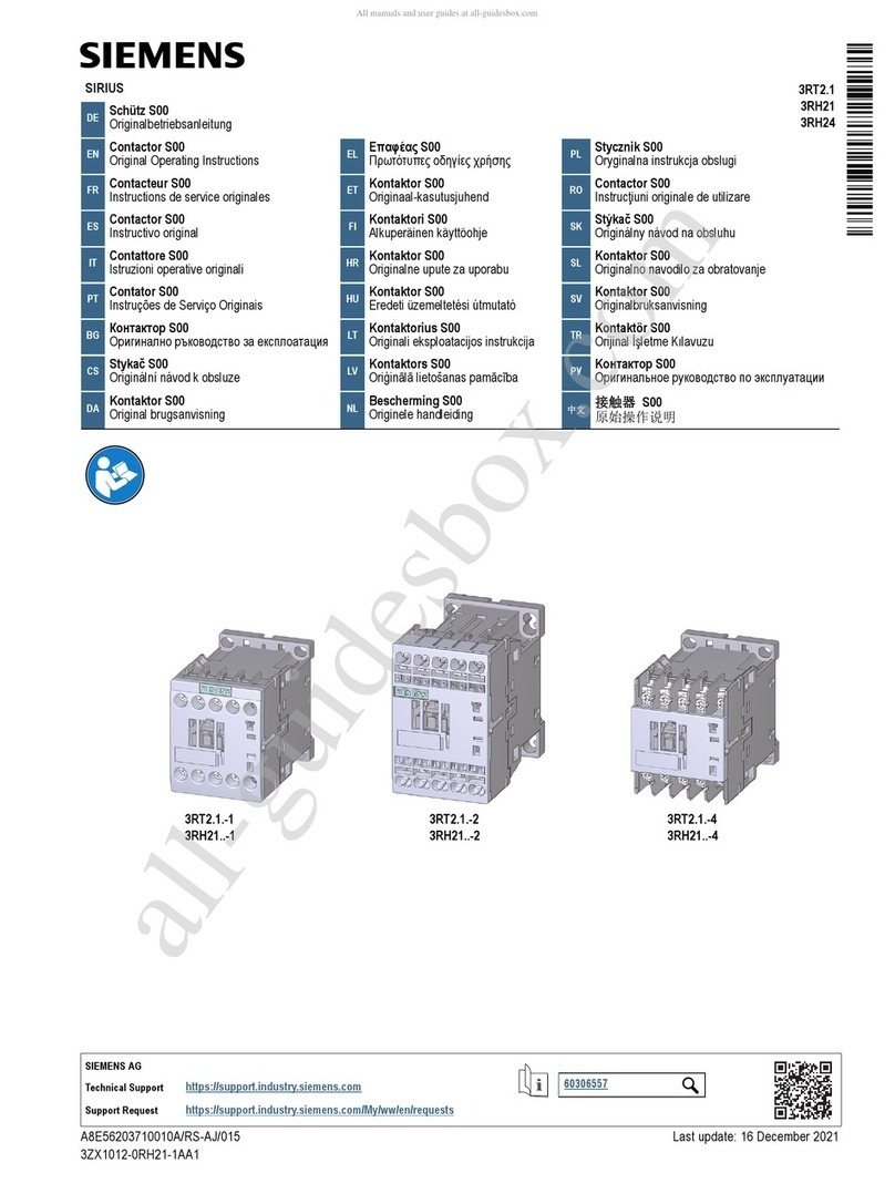 Siemens SIRIUS 3RT2.1 Series User manual
