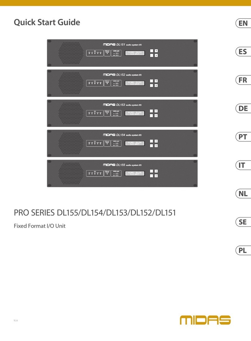 Midas PRO SERIES quick start guide