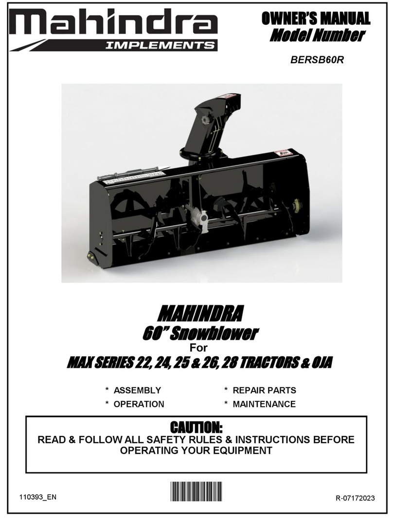 Mahindra BERSB60R owner's manual