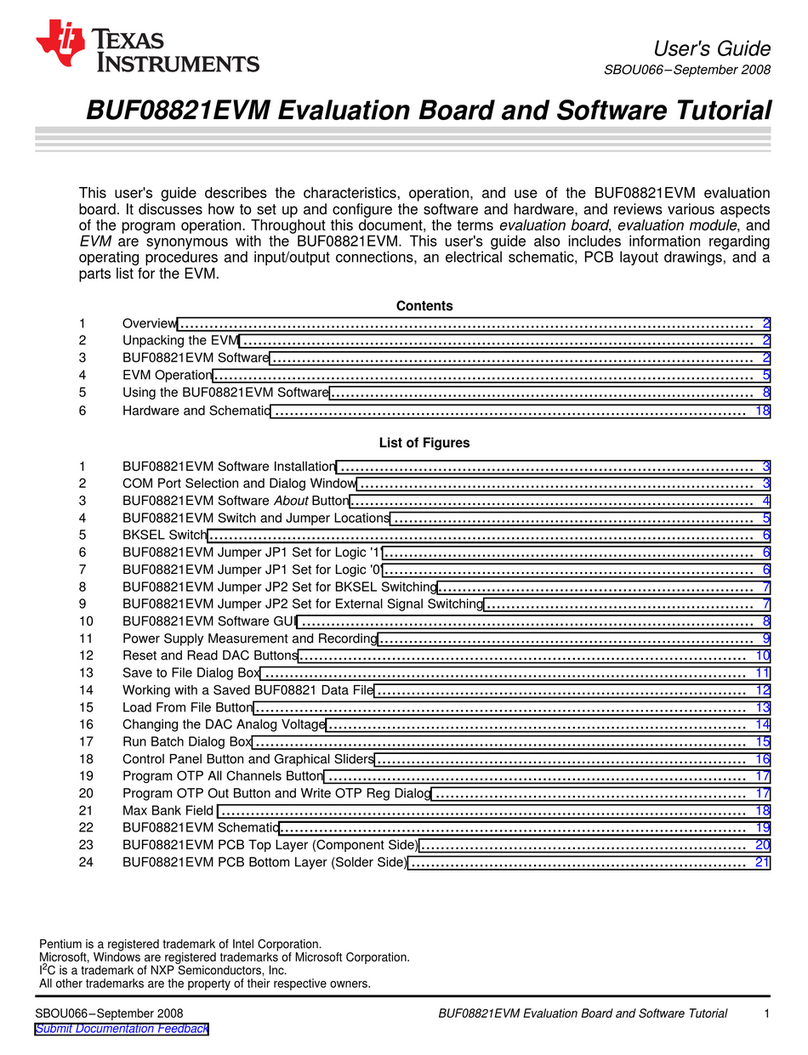 Texas Instruments BUF08821EVM User manual
