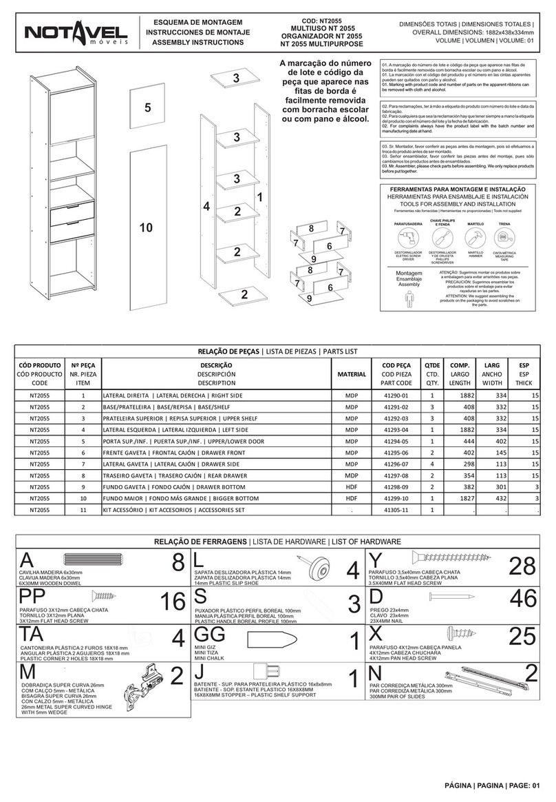 Novatel MULTIPURPOSE NT 2055 Assembly instructions