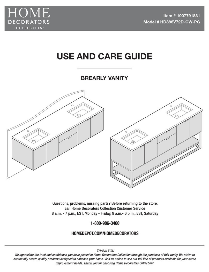 Home Decorators Collection HD388V72D-GW-PG Use and care guide Home Decorators Collection HD388V72D-GW-PG Use and care guide
