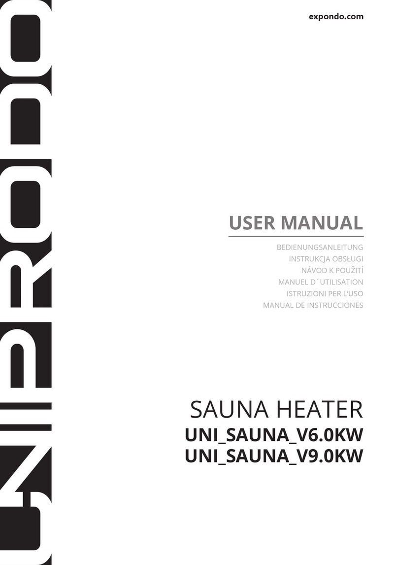 UNIPRODO UNI SAUNA V6.0KW User manual