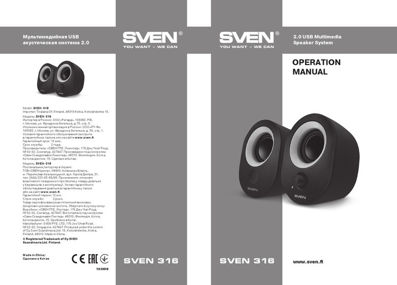 Sven 316 User manual