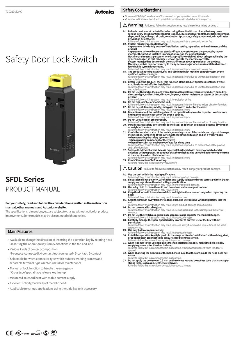 Autonics SFDL Series User manual