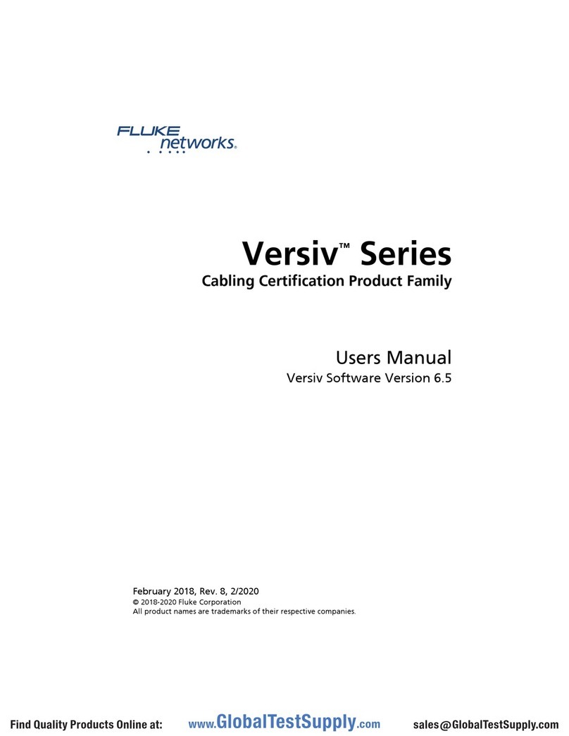 Fluke Versiv Series user manual Fluke Versiv Series user manual