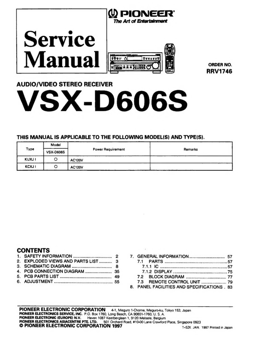 Pioneer VSX-D606S User manual