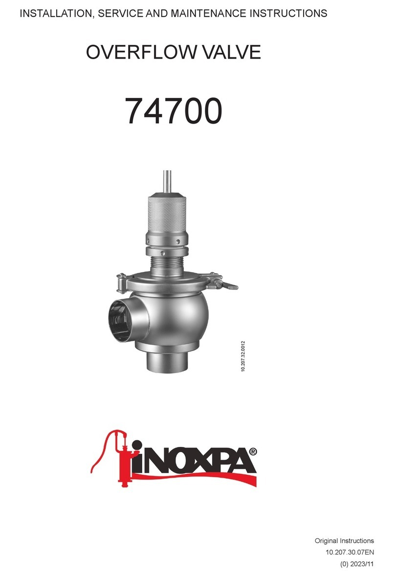INOXPA OVERFLOW VALVE Manual