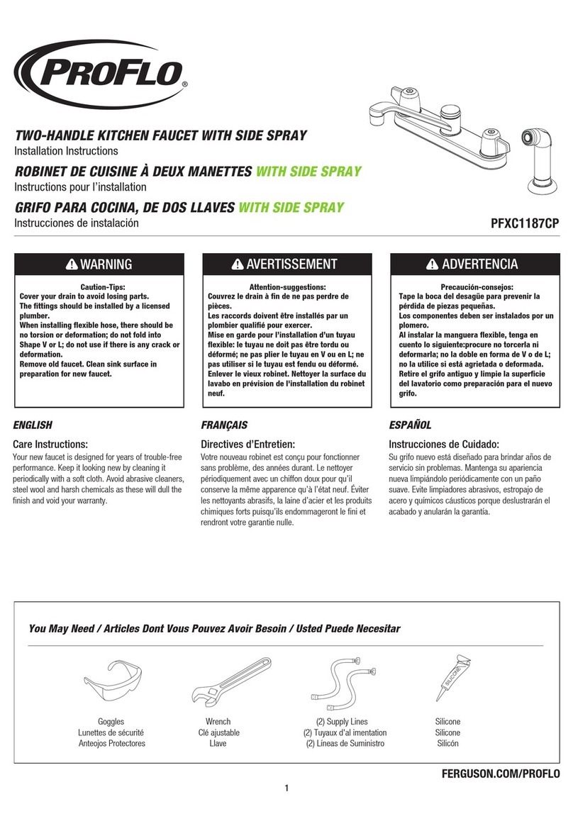 ProFlo PFXC1187CP installation instructions