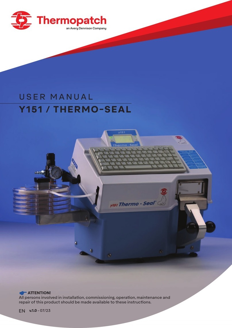 Thermopatch Thermo-Seal Y151 Series User manual