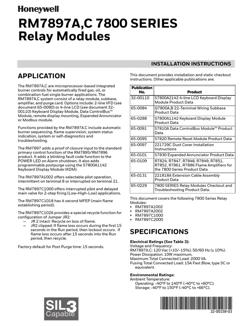 Honeywell RM7897A User manual