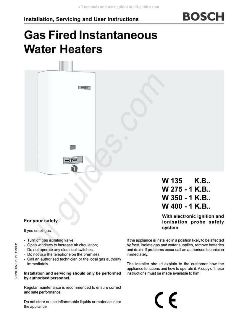 Bosch W 135 K B Series Installation, servicing and user instructions