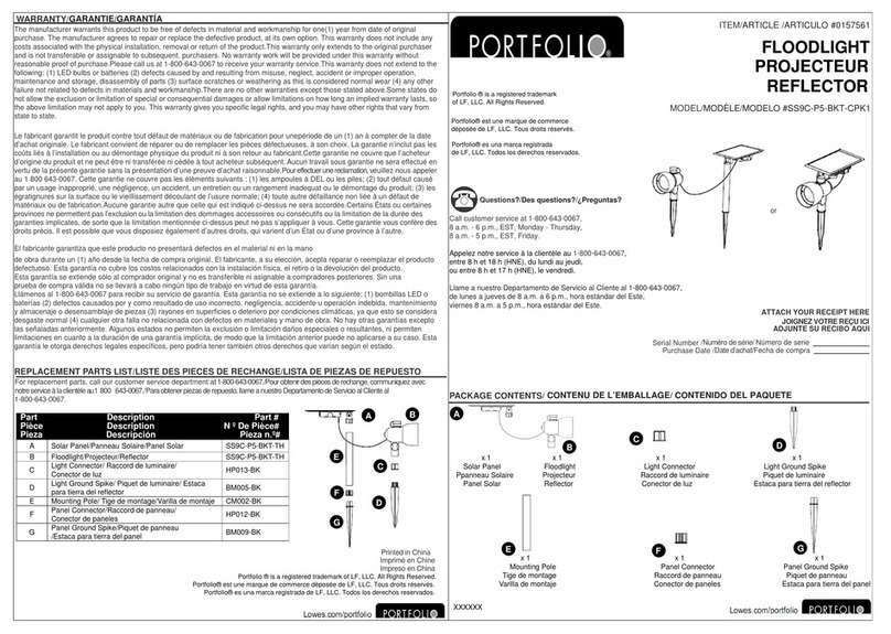 Portfolio SS9C-P5-BKT-CPK1 Quick installation guide
