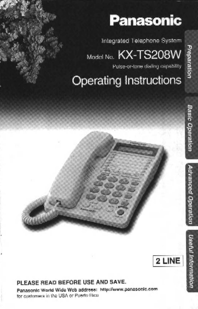 Panasonic KX TS208W User manual