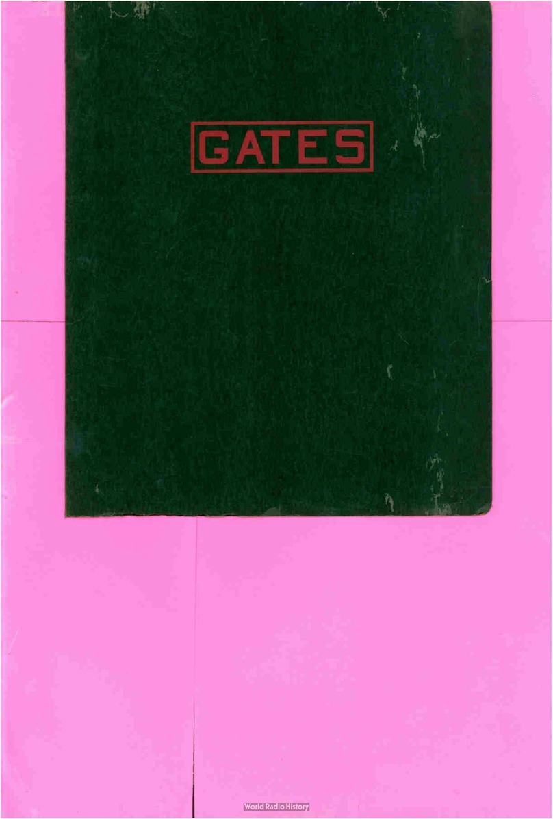 Gates BC- 250T Instructions for installing and operating