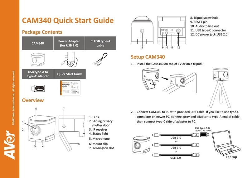 AVer COMSCA340 quick start guide