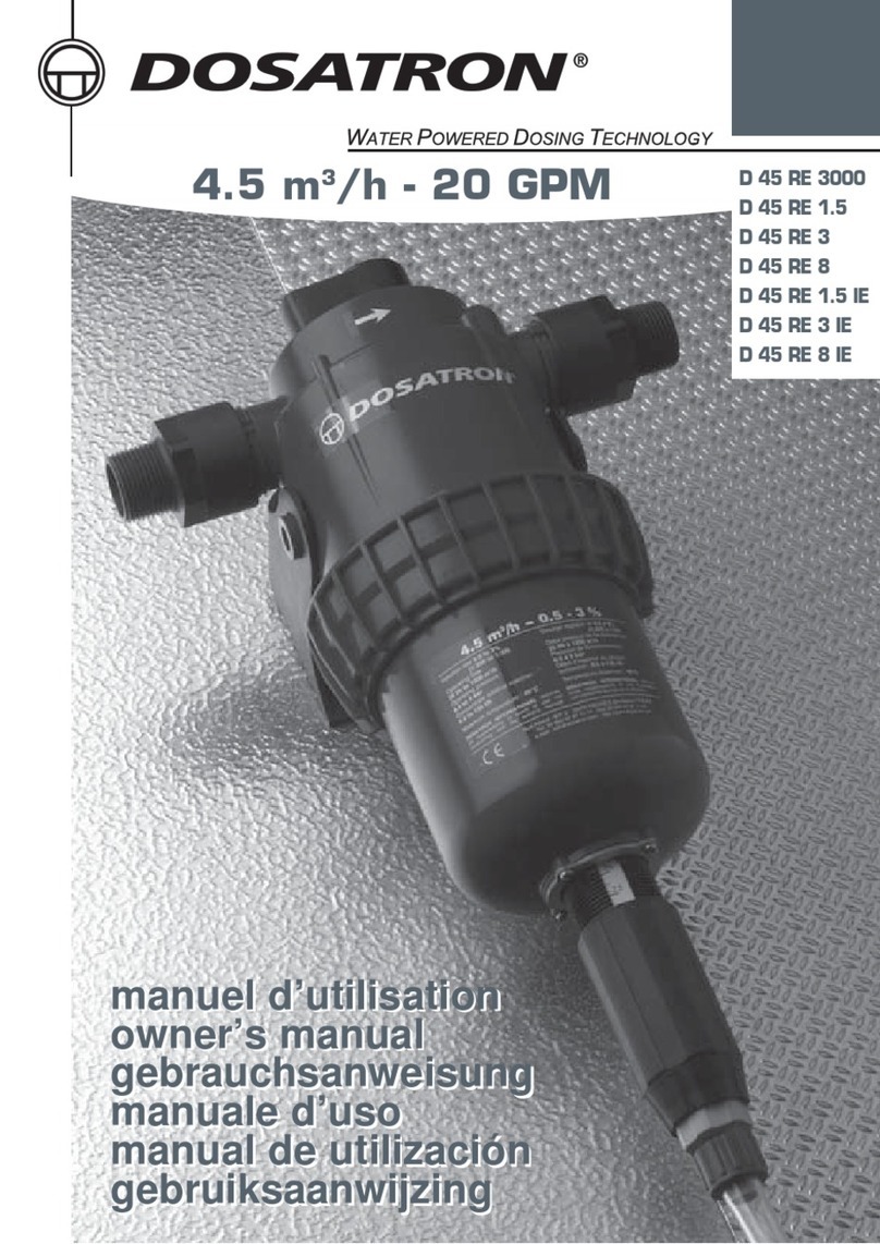 dosatron D 45 RE 3000 User manual