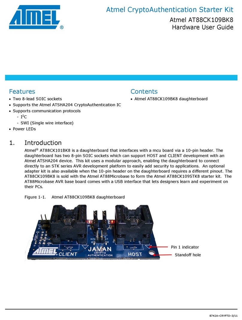 Atmel AT88CK109BK8 Hardware user's guide