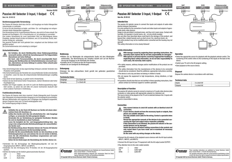 Conrad 35 05 32 operating instructions