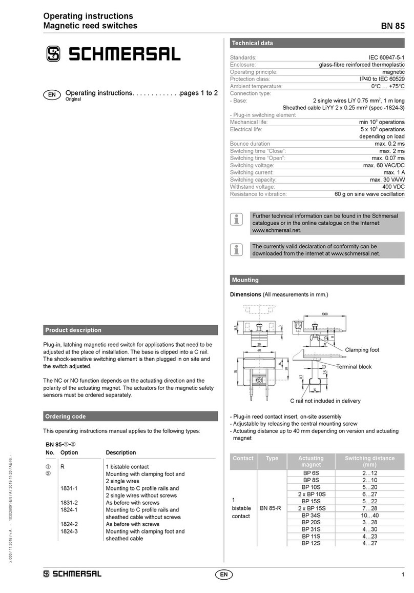 schmersal BN 85 operating instructions