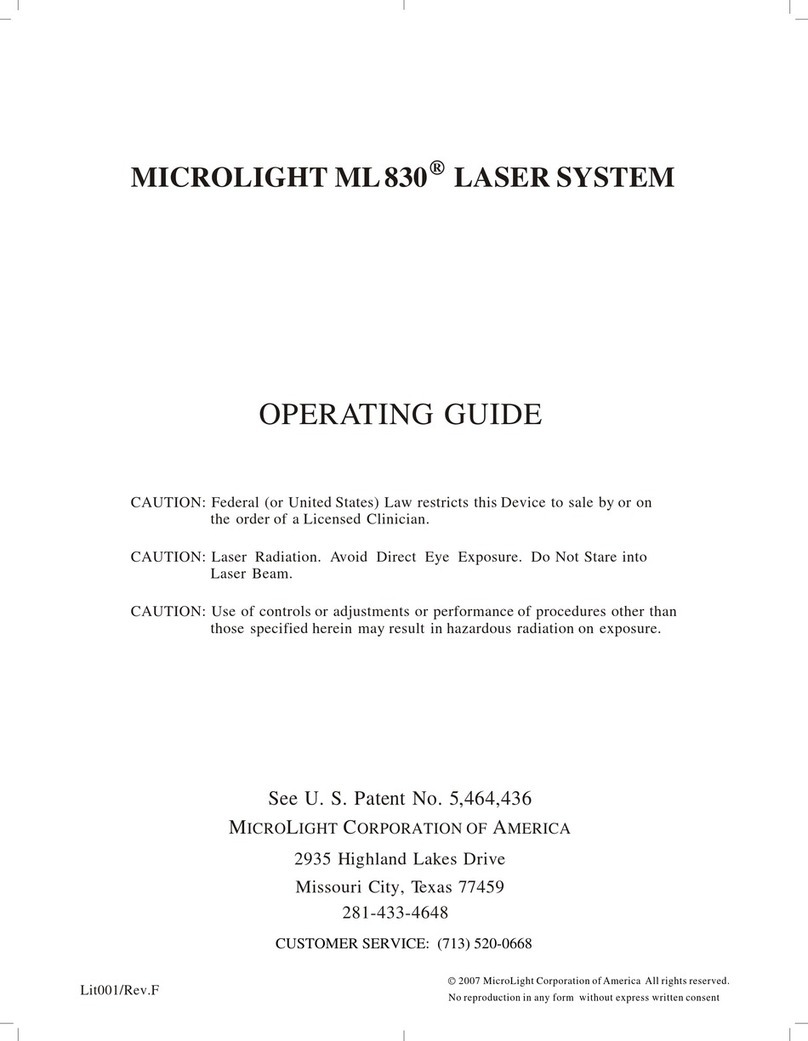 Microlight ML 830 operating guide