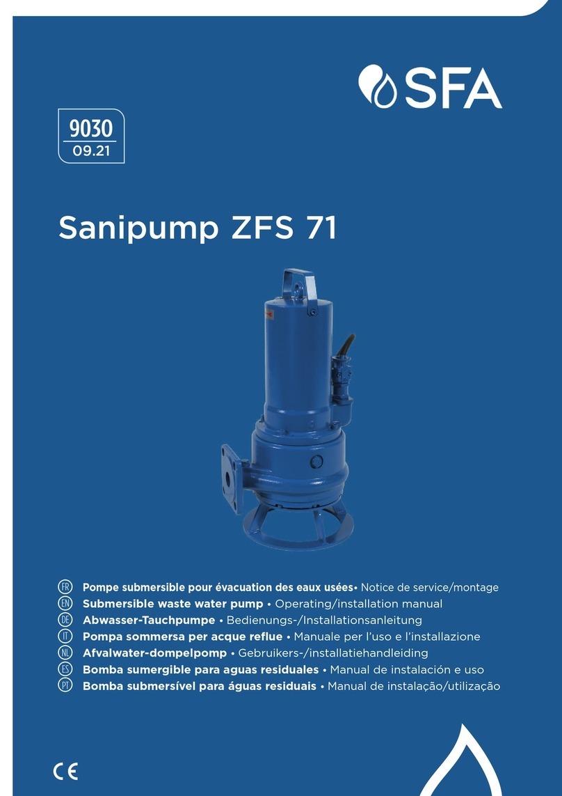 SFA SANIPUMP ZFS 71 Series Operating & installation manual