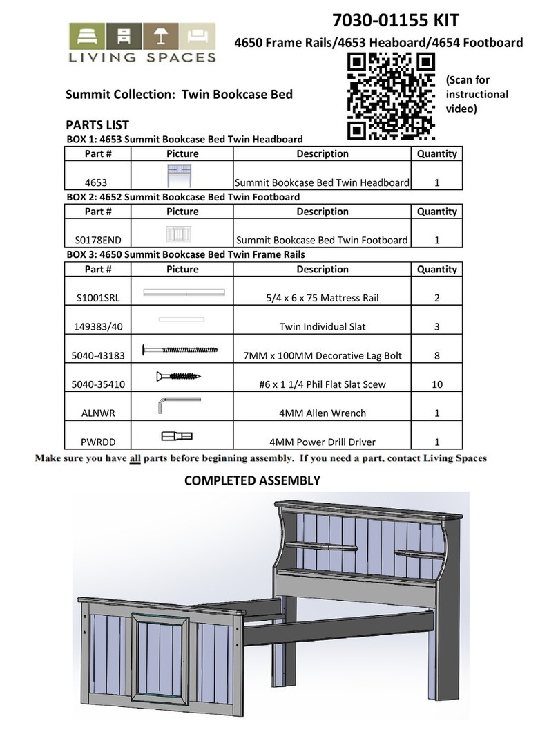 Living Spaces 7030-01155 KIT User manual Living Spaces 7030-01155 KIT User manual