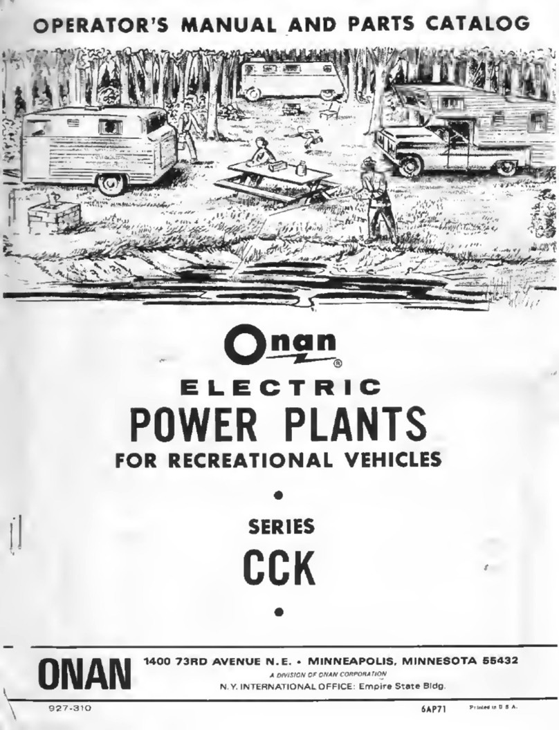 Onan CCK Series Operator's manual and parts catalog