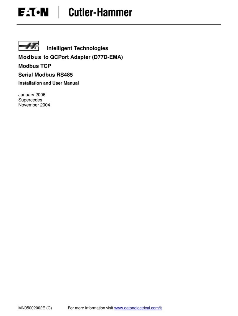 Eaton Cutler-Hammer RSS 36-SD-ST Installation and user manual