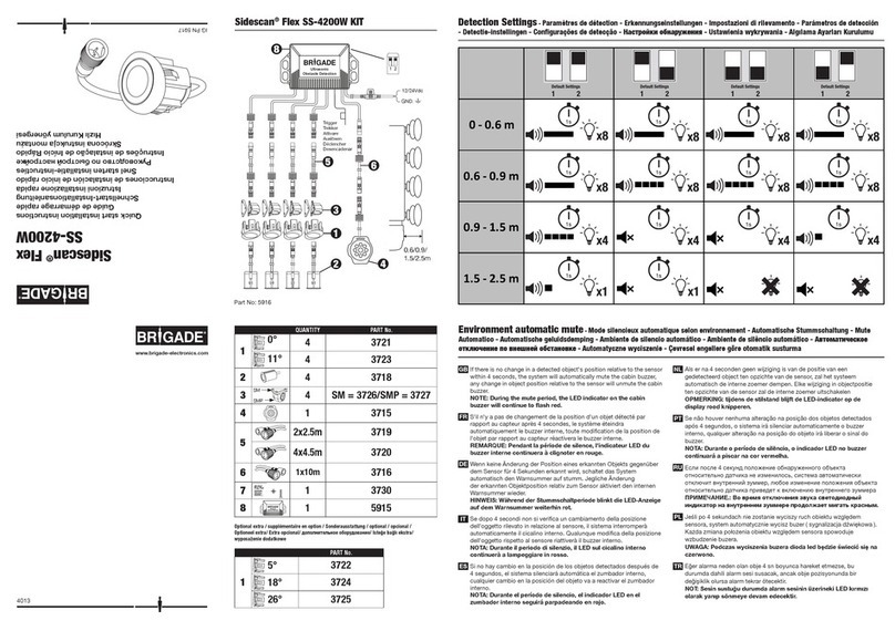 Brigade Sidescan Flex SS-4200W Quickstart installation instructions