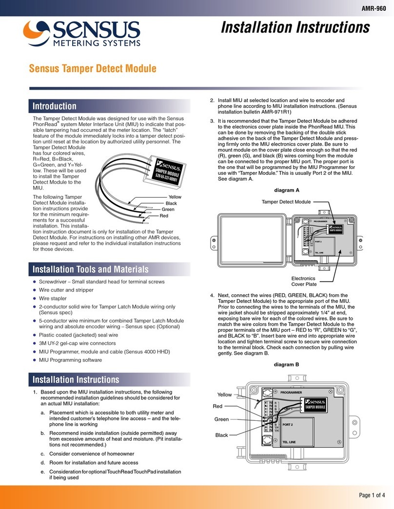 Sensus AMR-960 User manual