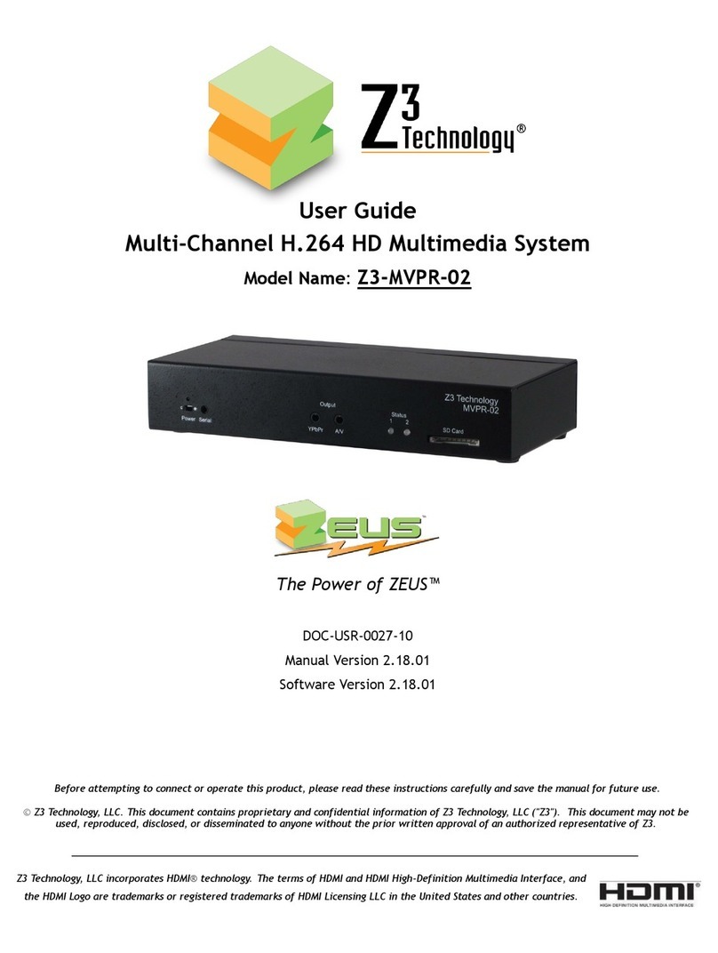 Z3 Technology Z3-MVPR-02 User manual