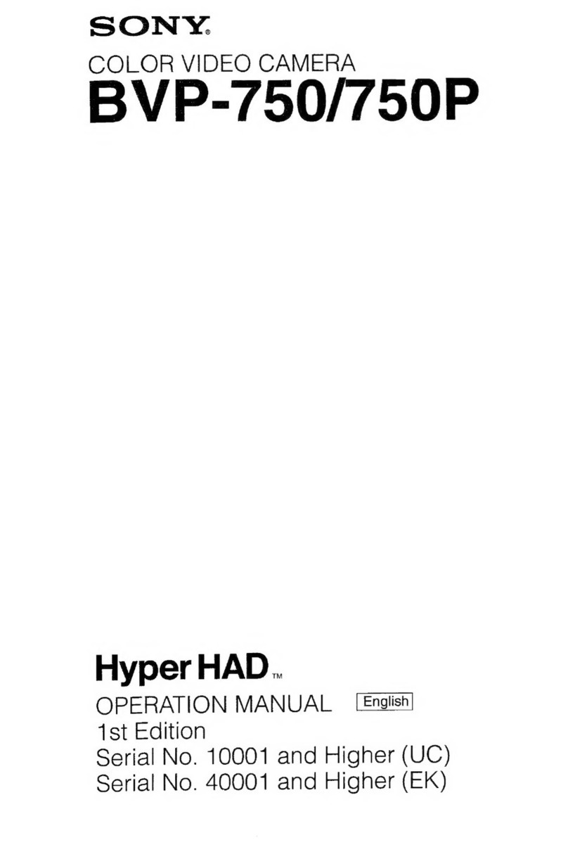 Sony Hyper HAD BVP-750 Operation manual
