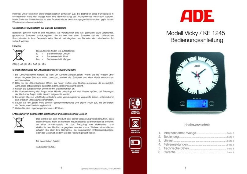 ADE Vicky User manual