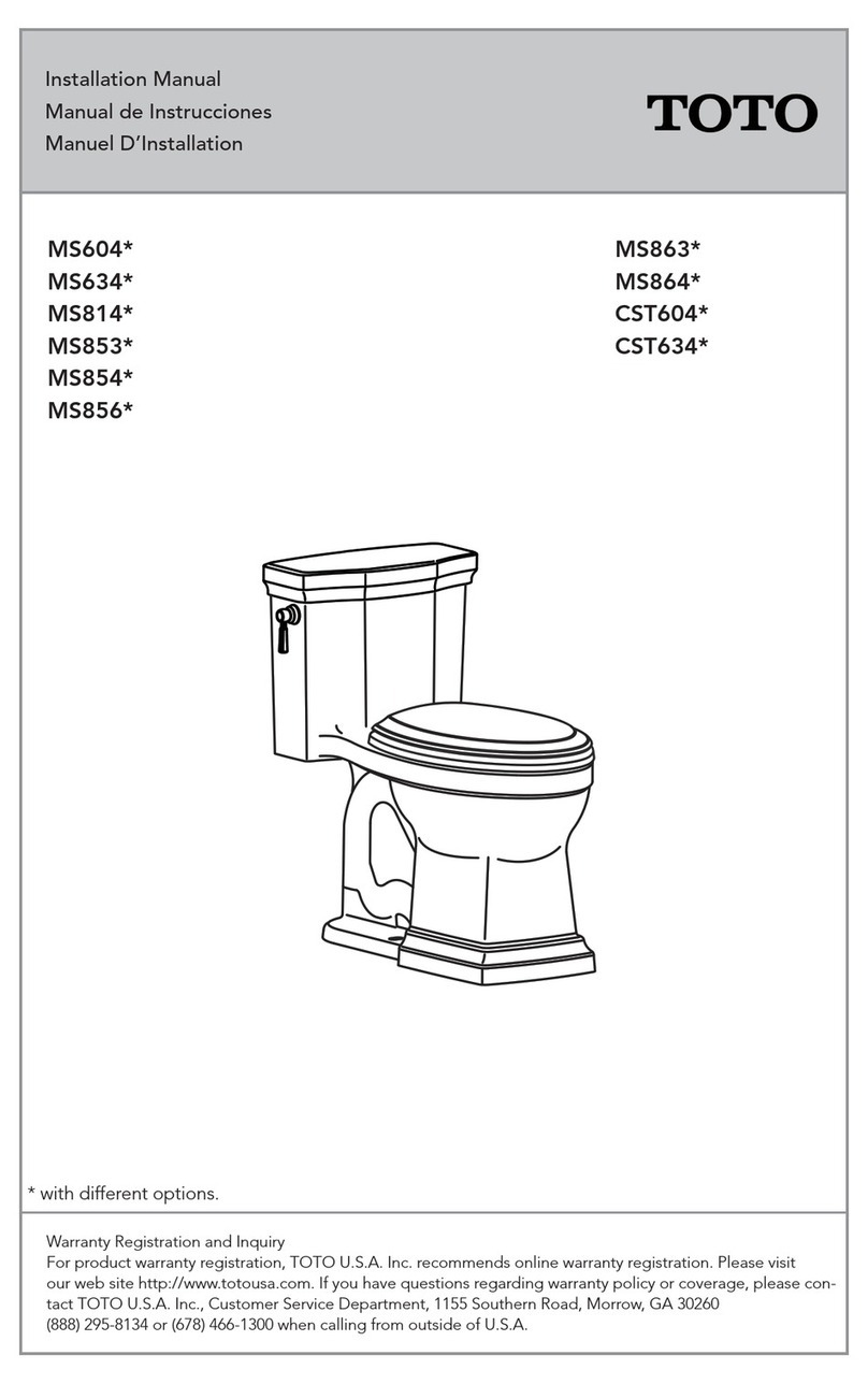 Toto MS604 Series User manual