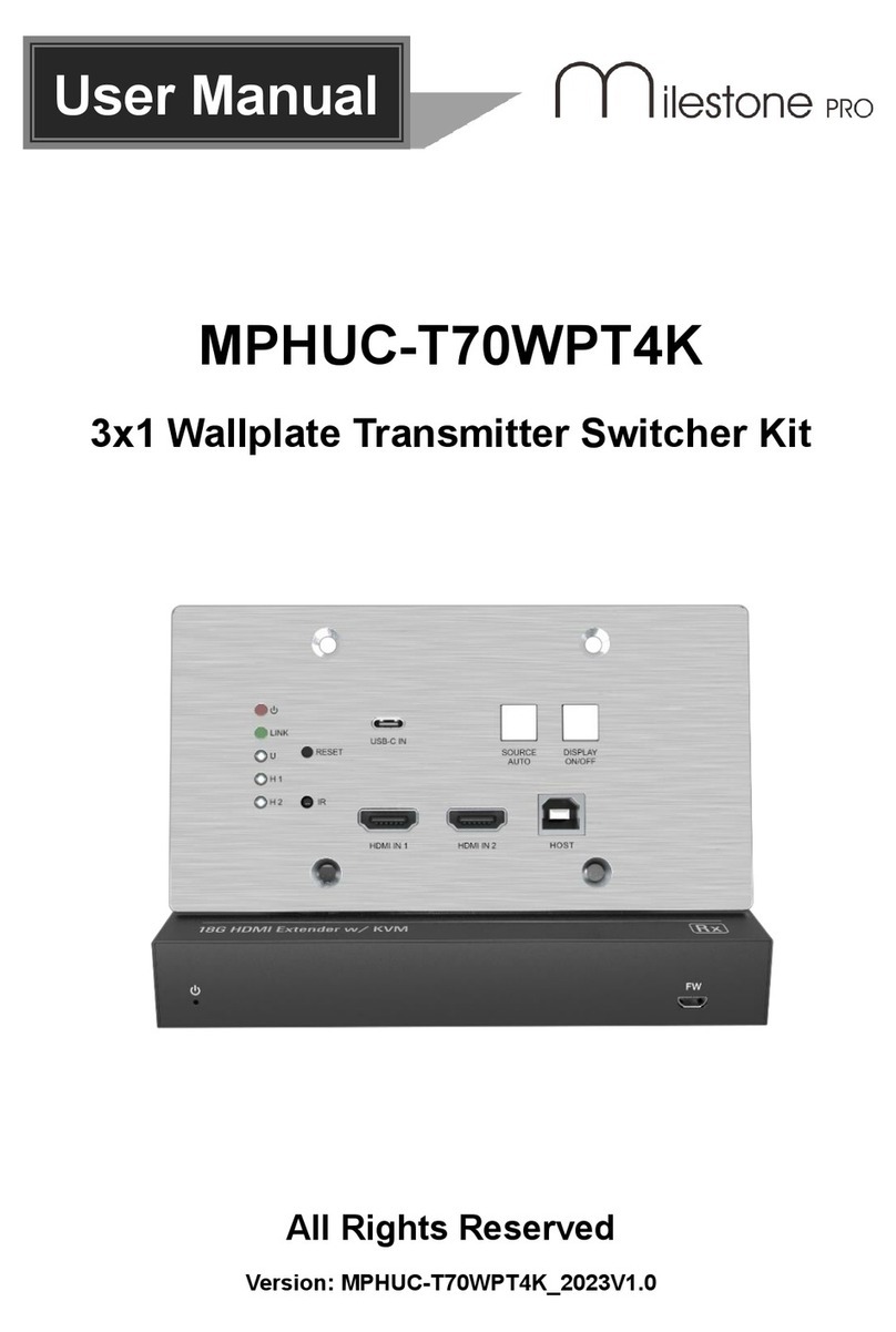 Milestone pro MPHUC-T70WPT4K user manual