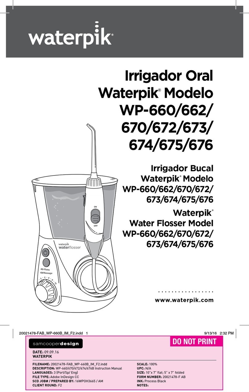 Waterpik WP-662 User manual Waterpik WP-662 User manual