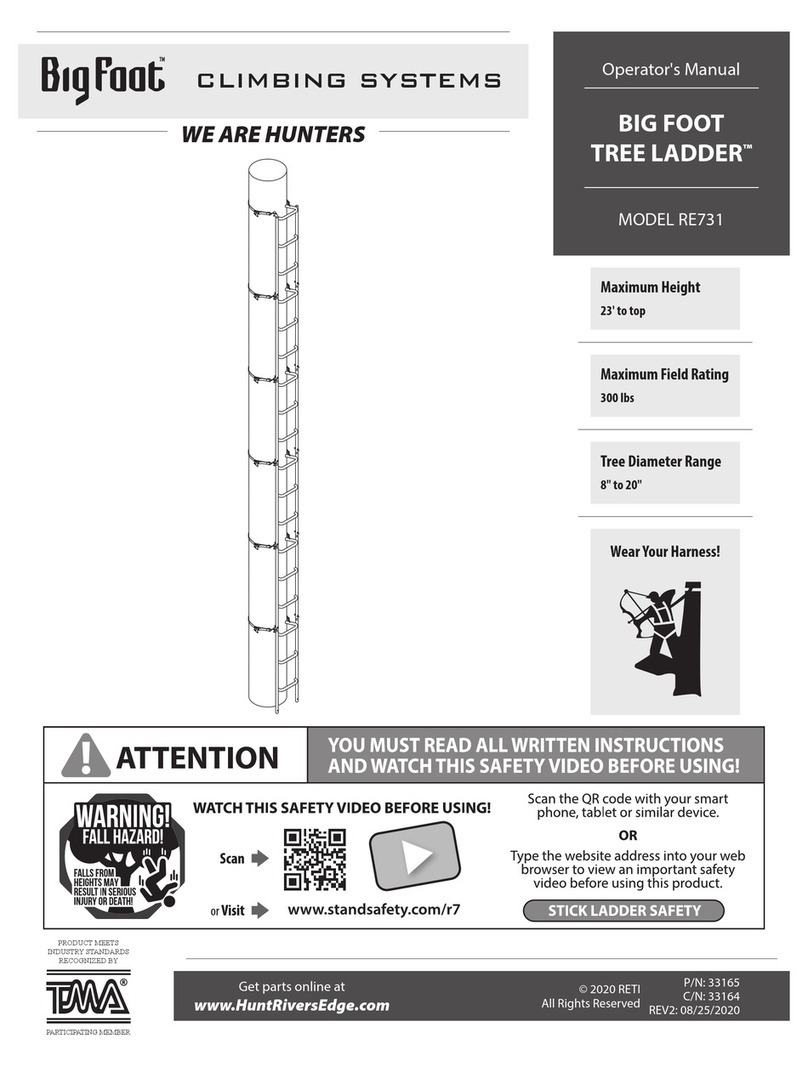 TMA Big Foot TREE LADDER RE731 Operator's manual