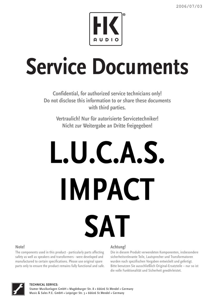 HK Audio L.U.C.A.S IMPACT SAT Technical manual
