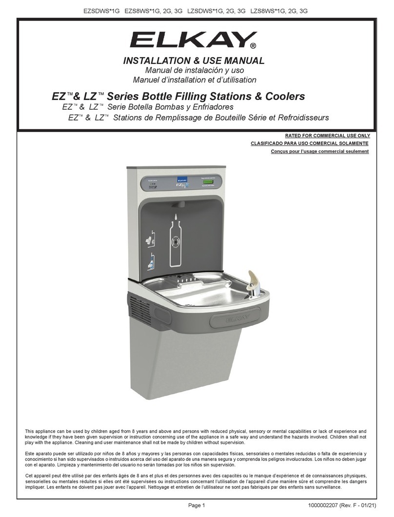 Elkay EZS8WS 2G Series Installation & use manual