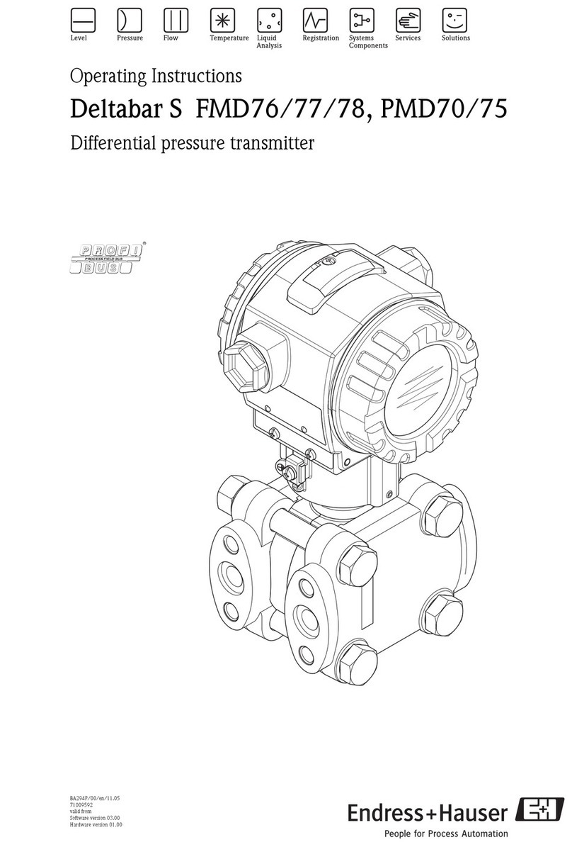 Endress+Hauser Deltabar S FMD76 operating instructions