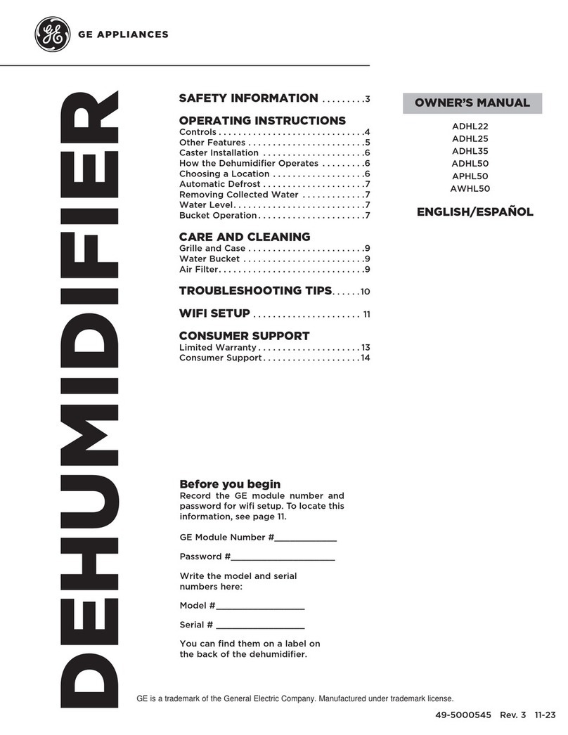 GE ADHL22 User manual