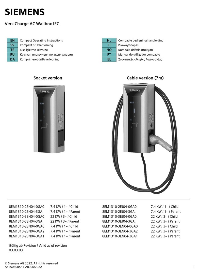 Siemens VersiCharge 8EM1310-2EH04-3GA Administrator guide