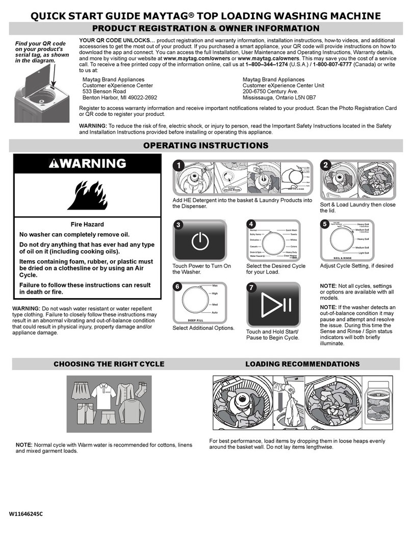 Maytag MVW5035MW User manual