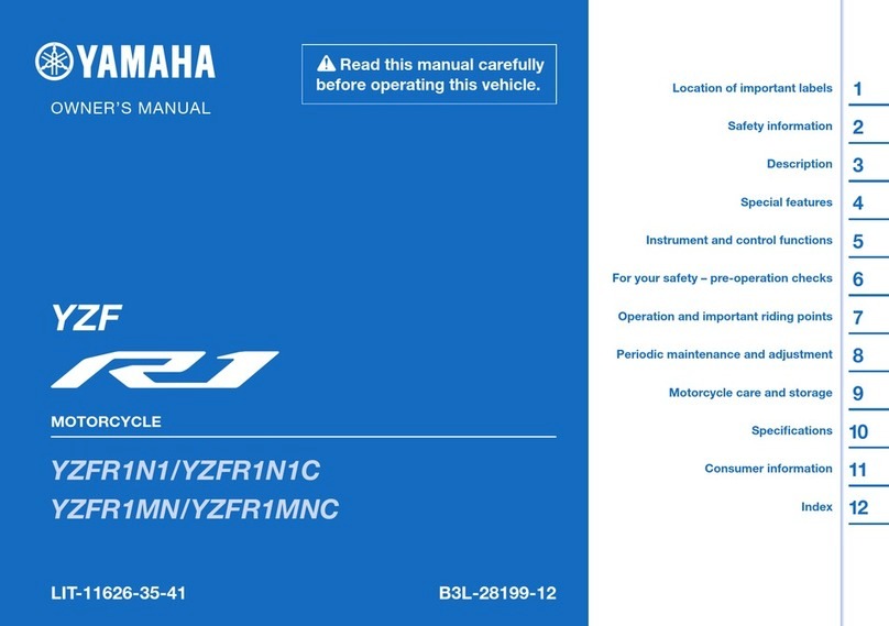 Yamaha YZF R1 2021 User manual Yamaha YZF R1 2021 User manual