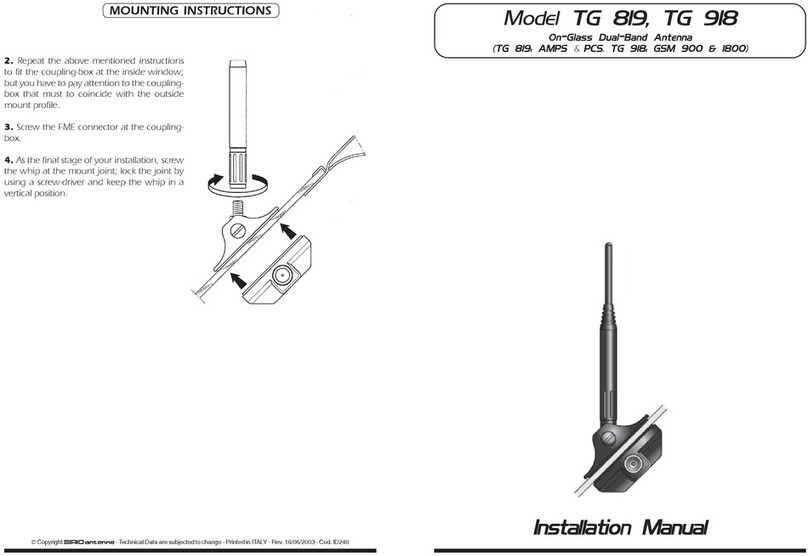 Sirio Antenne TG 819 User manual
