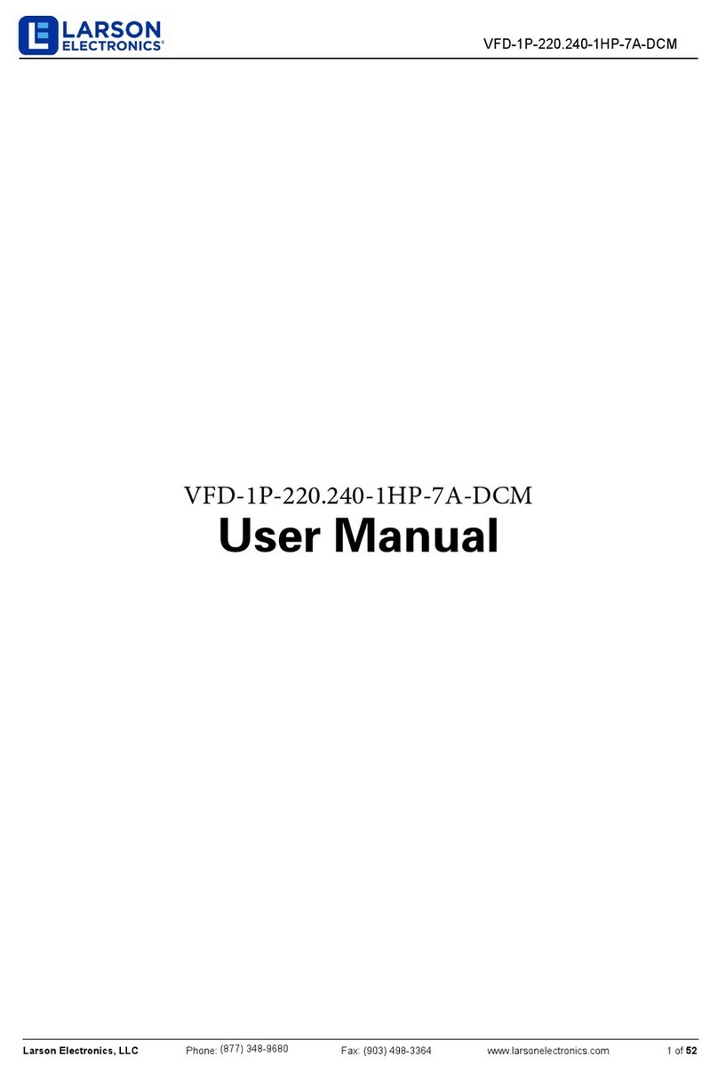 Larson Electronics VFD-1P-220.240-1HP-7A-DCM user manual Larson Electronics VFD-1P-220.240-1HP-7A-DCM user manual
