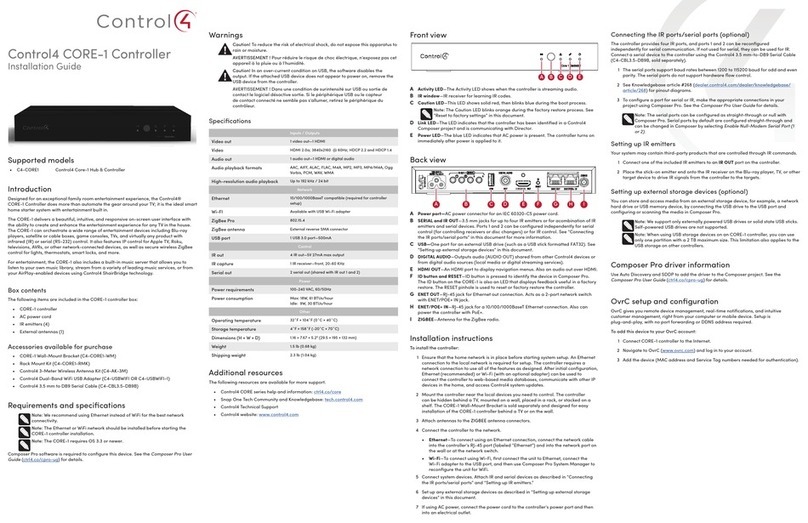 Contro l4 CORE-1 installation guide