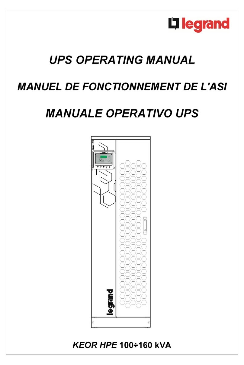 LEGRAND KEOR HPE 100 kVA User manual